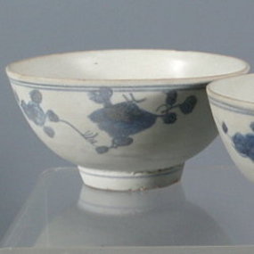 Pair of Blue and White Annamese Bowls, 15th C