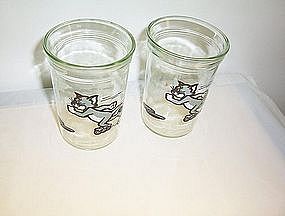 Welch's jelly glass featuring Tom & Jerry 1990 empty