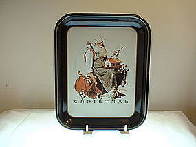 Norman Rockwell Christmas First Edition Tray 1975