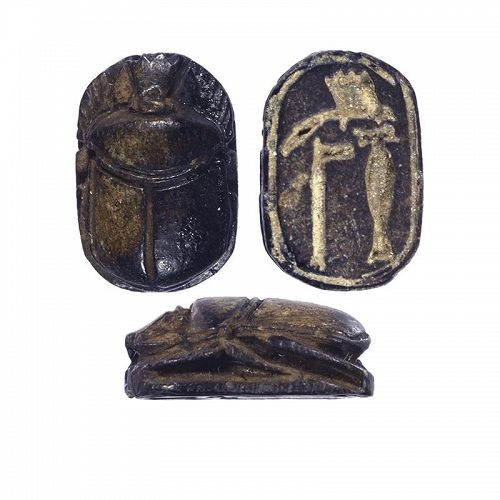 Ancient Egyptian Scarab, c. 1200 BC, Mitry R482