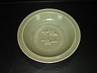 Song - Yuan longquan celadon twin fish large dish