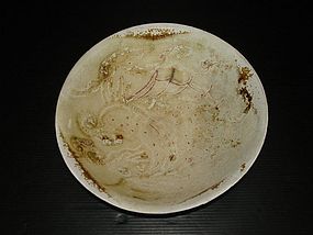 Rare Tang dynasty Changsa bowl with makara fish motif