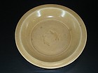 Rare Song golden longquan large impressed fish dish