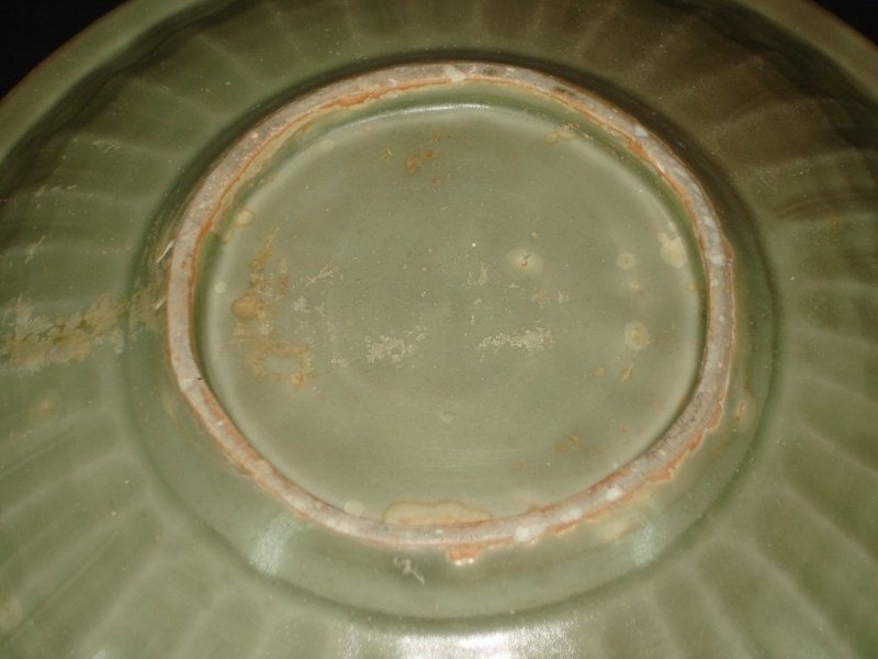 Song Yuan longquan celadon large two fish plate