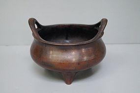 Qing Chinese Bronze Censer 15 cm