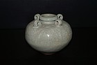 Rare Song longquan dragon jar with 4 lugs