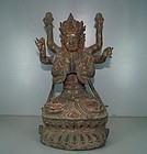 Ming 17th century Chinese bronze of Guanyin 30cm