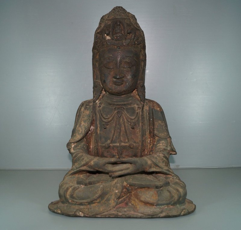 Ming dynasty Chinese Bronze figure of Bodhisattva