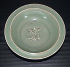 Song longquan celadon blue green rare twin fish dish