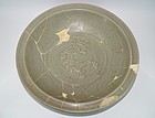 Rare sample of Song Yuan dynasty longquan celadon dragon dish