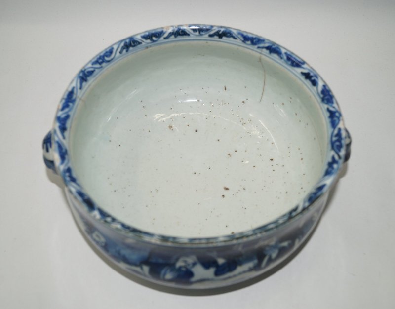 Rare late Ming Chongzhen Tianqi blue and white censer