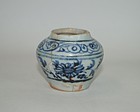 Rare sample Yuan dynasty persian blue and white jar