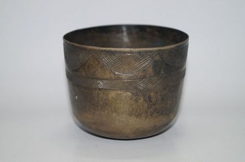 Srivijaya empire 8 - 10th century bronze beaker Sumatra Indonesia