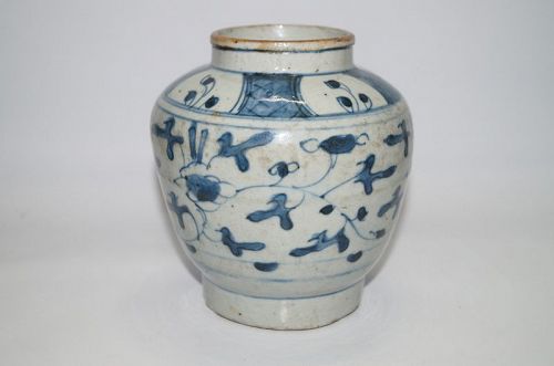 Ming dynasty Chongzhen - Tianqi blue and white jar