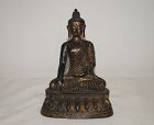 18 - 19th century Chinese Tibetan bronze Buddha