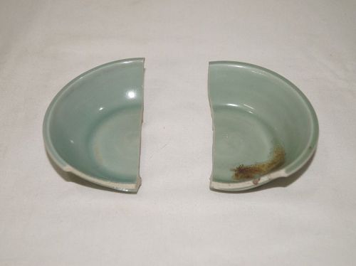 Song dynasty longquan celadon shards sample of washer