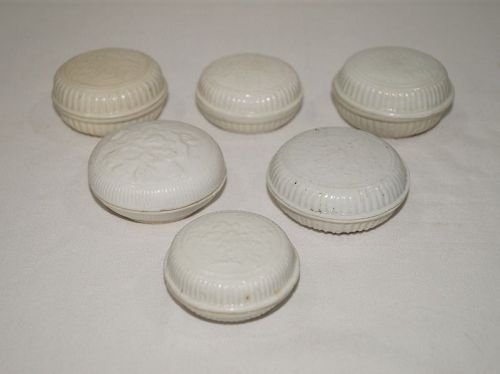 Group of Song - Yuan dynasty white glaze covered box 6pc
