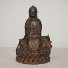 Ming dynasty gilt bronze seated figure of Buddha