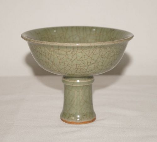 Ming dynasty longquan celadon stem cup