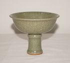 Ming dynasty longquan celadon stem cup