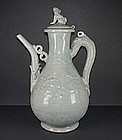 Yuan qingbai ewer with dragon handle