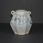 Yuan blue and white octagonal jar