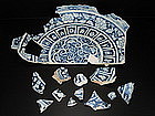 Rare sample of Yuan blue and white large dish 46 cm