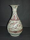 Sample of Yuan dynasty red under glaze yuhuchun vase