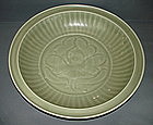 Yuan dynasty longquan celadon large deep dish 35.5 cm