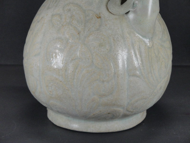 Sample of Yuan qingbai double gourd dragon ewer 24 cm