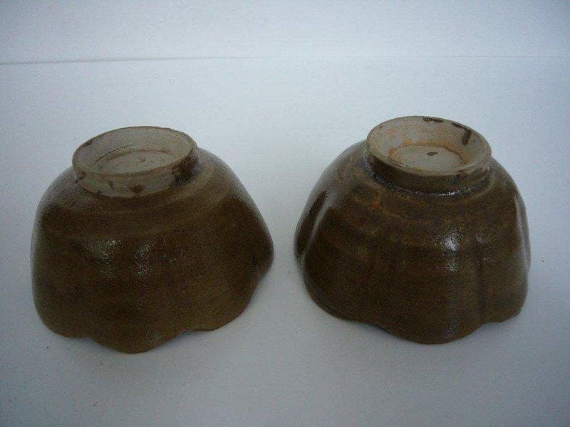Rare Pair of Yaozhou Wine Cups on Stands