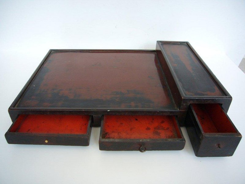 Lacquered Wood Opium Tray
