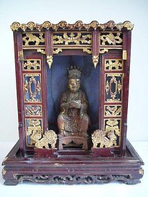 Qing Dynasty House Altar with Daoist Saint