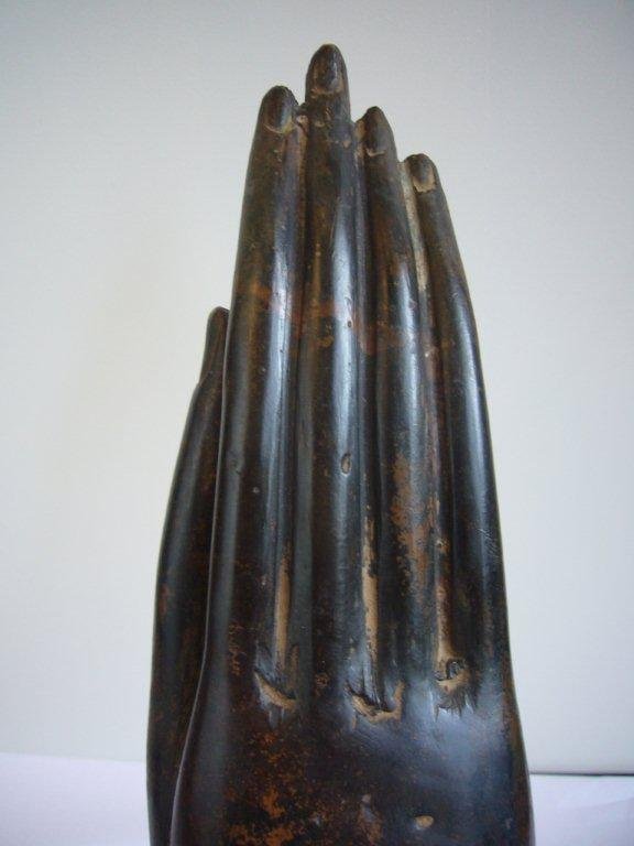 Rare and Large Thai Ayutthaya Bronze Buddha Hand