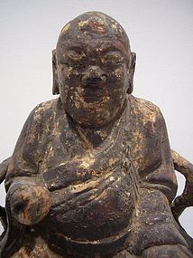 Qing Dynasty Wooden Deity