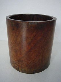 Qing Dynasty Huanghuali Brushpot (Bitong)