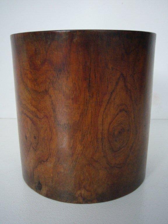 Qing Dynasty Huanghuali Brushpot (Bitong)