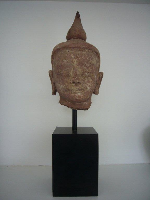 Burmese 17th/18th Century Sandstone Buddha Head