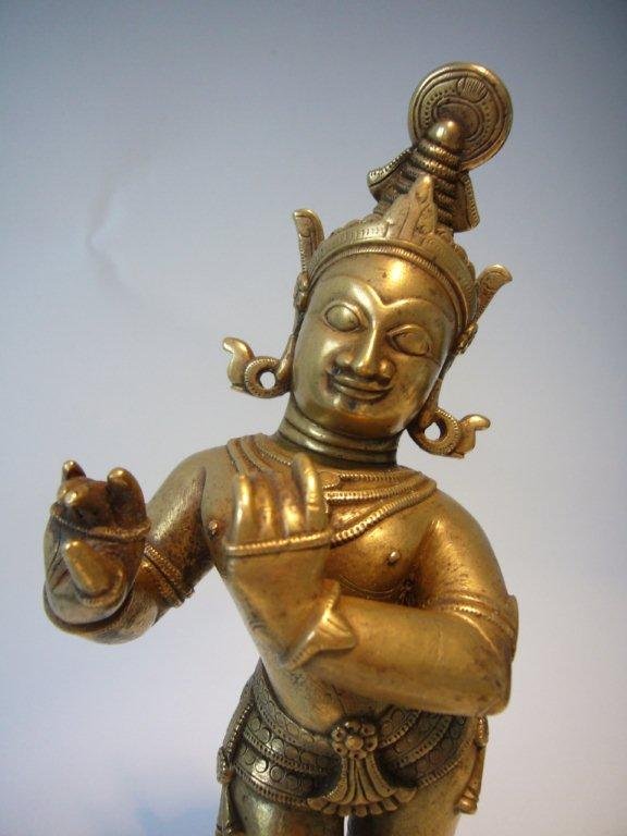 Exceptional Indian Bronze Krishna and Radha