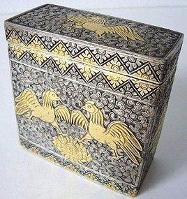 Thai Partly Gilt Silver Box