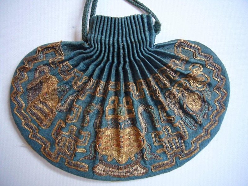Rare Chinese 19th Century Snuff Bottle Pouch