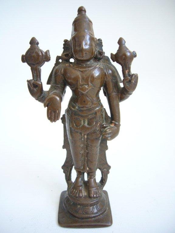 South Indian Bronze Vishnu 16th Century