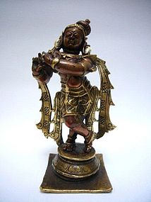 Indian Bronze Krishna in Ganga-Jumna Technique