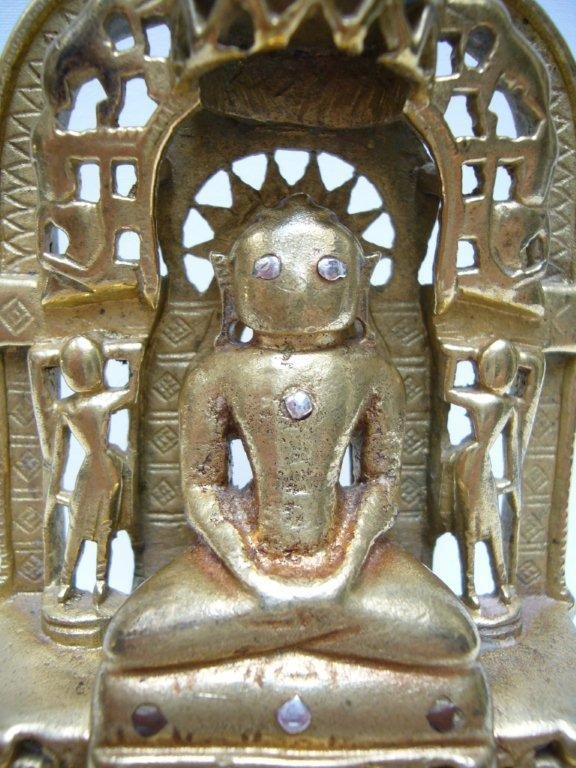 Indian Bronze Jain Shrine Dated 1394