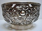 Chinese Export Silver Bowl By Luen Wo