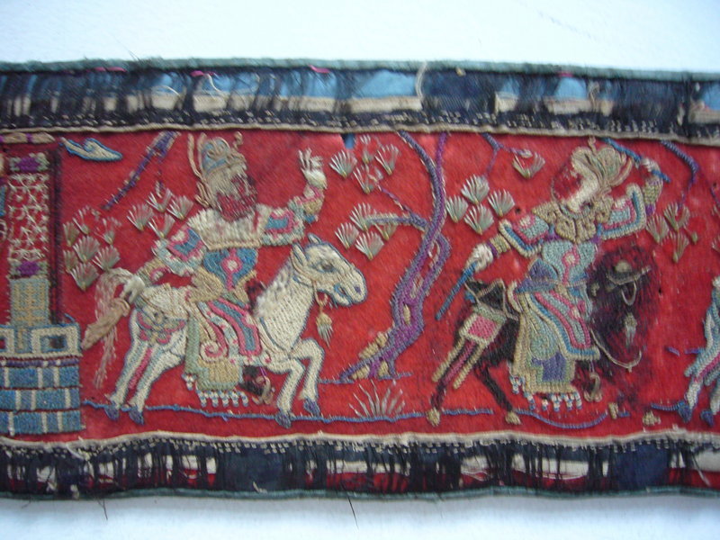 Rare Ming Dynasty Embroidered Textile Fragment