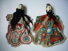 Pair of Chinese Puppets Late Qing
