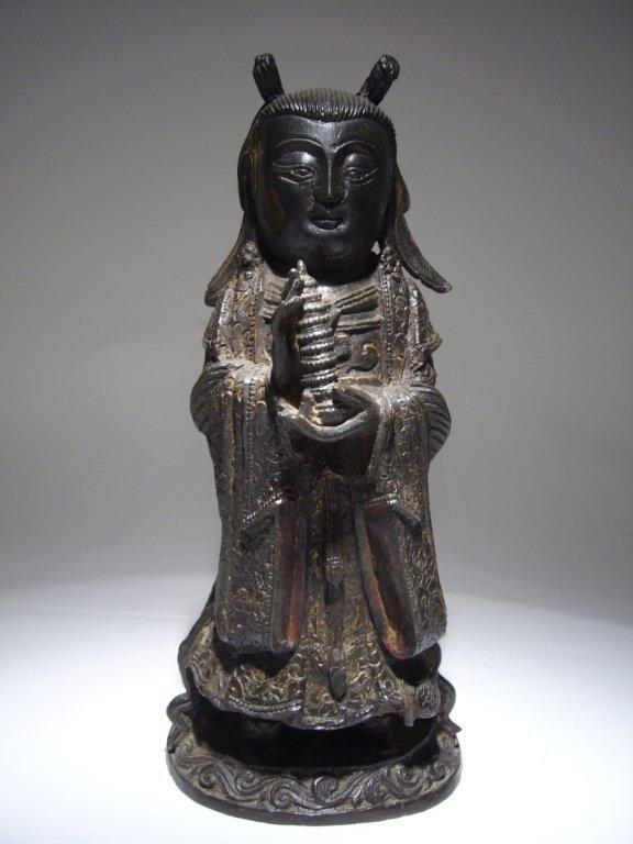 Chinese Ming Dynasty Bronze Female Dignitary