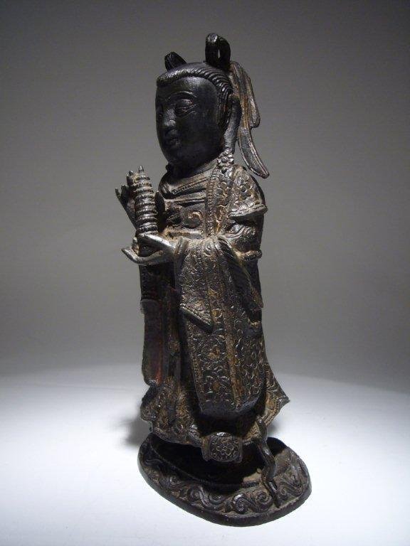 Chinese Ming Dynasty Bronze Female Dignitary