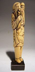Japanese Ivory Netsuke of a Sennin